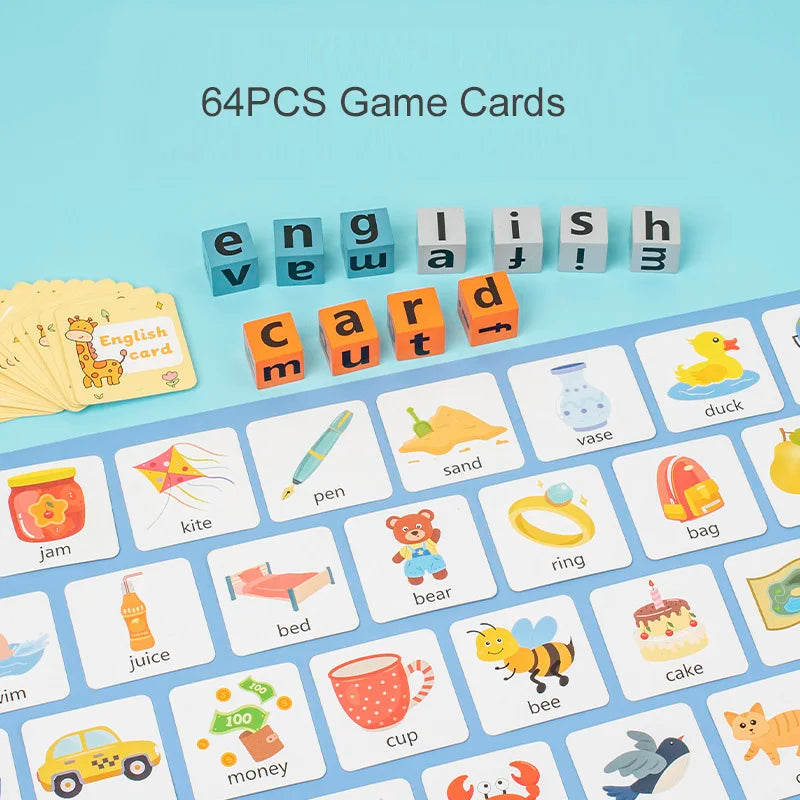 Wooden Spell Word Toys Letter Cognitive Challenge Memory English Word Game Early Learning Educational Toys For Children