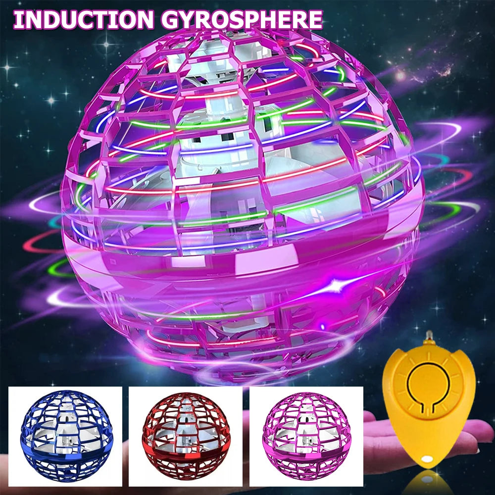 Flying Ball Boomerang Drone Flyorb Magic With LED Lights Gift Hover Ball Fly Nova Orb Flying Spinner Fidget Children Family Toys
