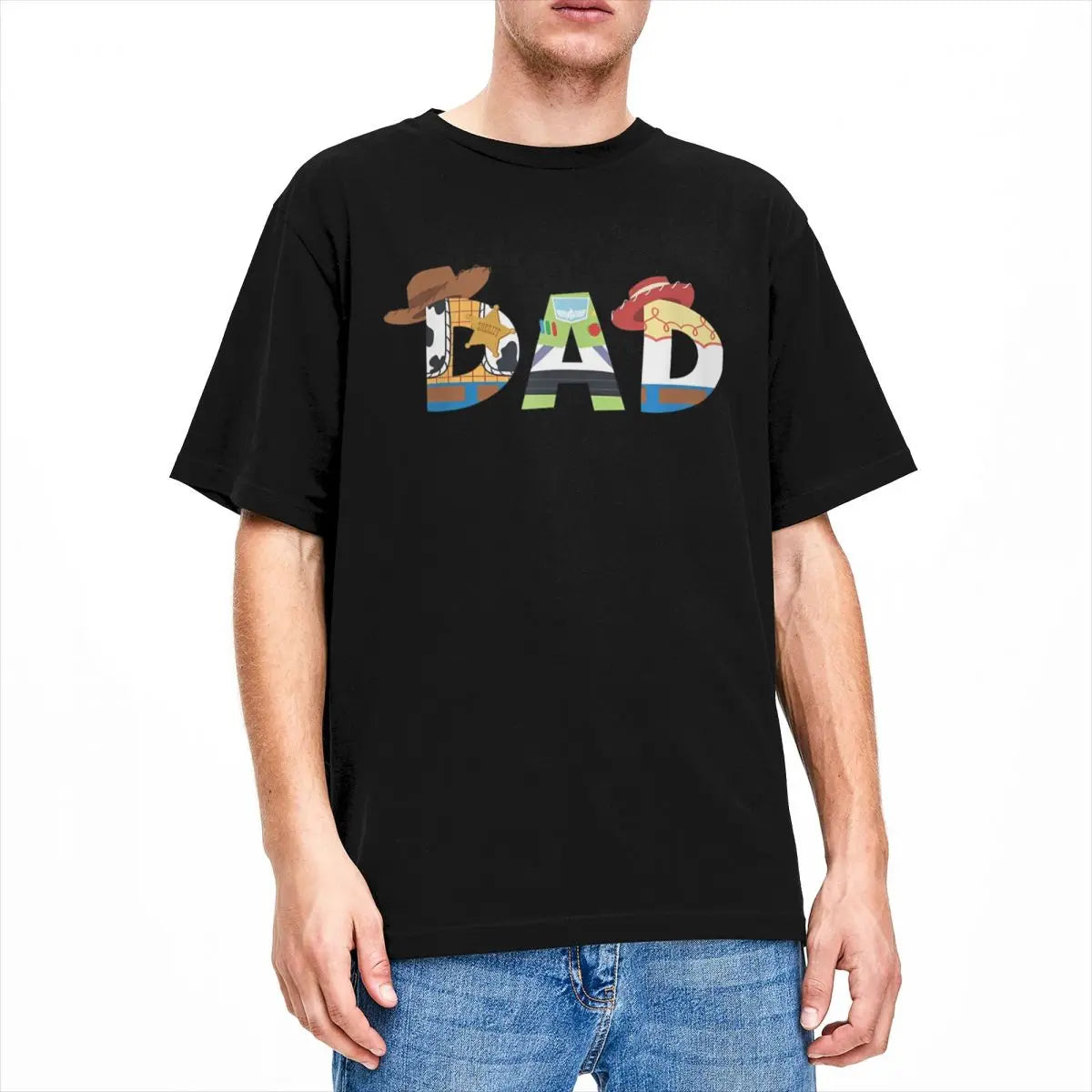Pixars Toy Story Dad Fathers Day Birthday T-Shirt Man Y2K Funny Cotton T-Shirts Summer O-Neck Novelty Tees