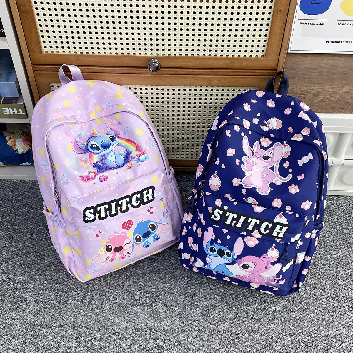 Stitch Backpack, Large Capacity Student Daypack, Essential for Back-to-School