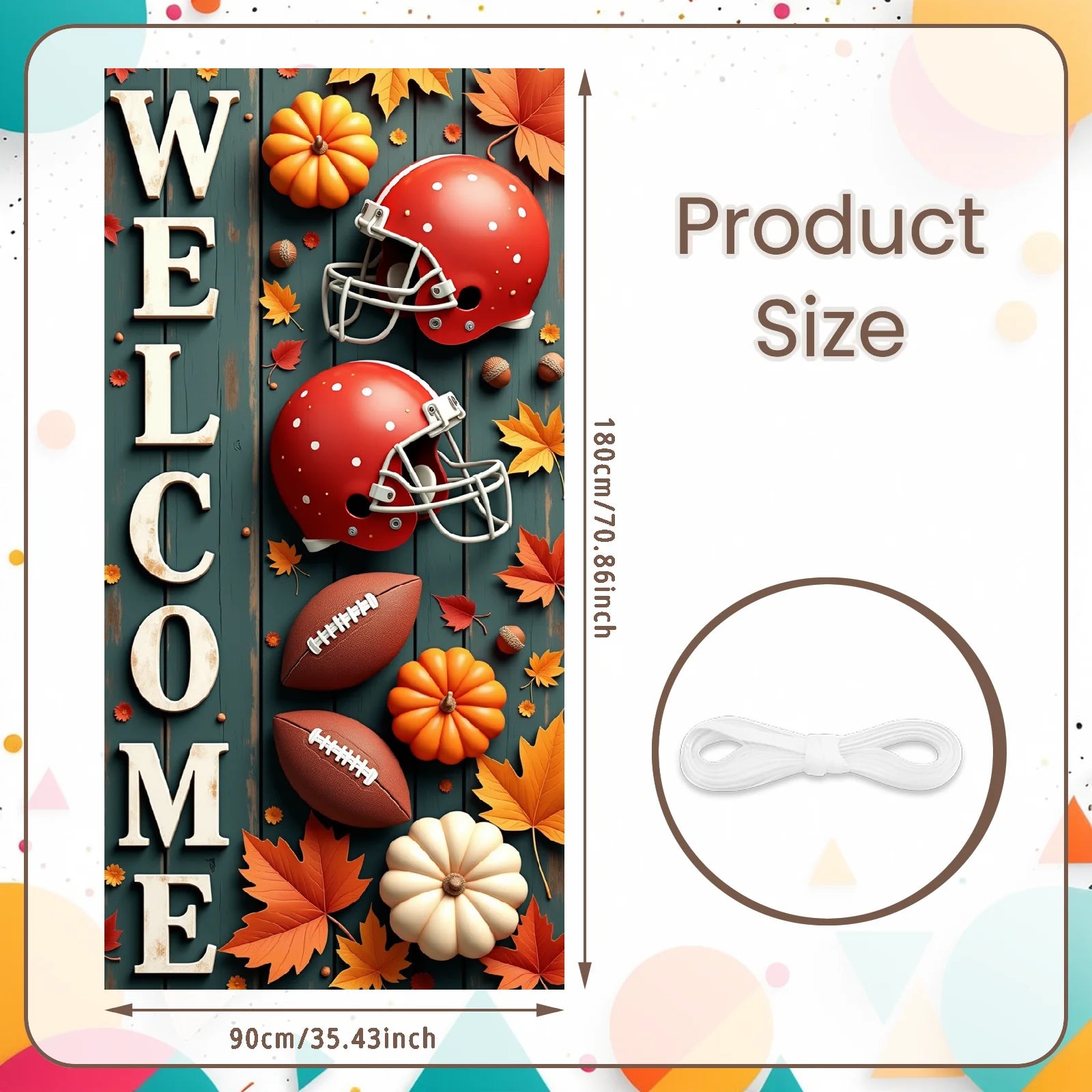 Holiday Banner Harvest Theme Autumn Banner Welcome Fall Decor Orange Theme Thanksgiving Banner Outdoor