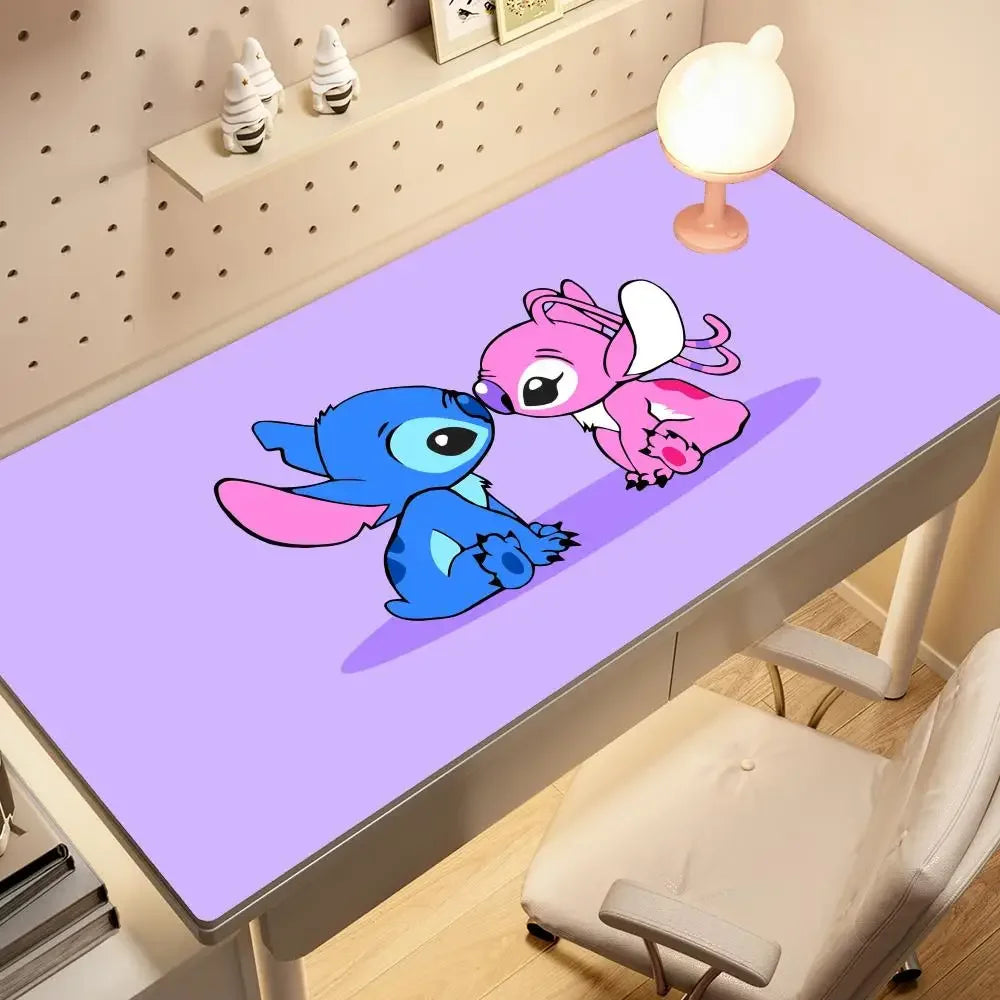 Stitch Anime Mouse Pad Large PC Cartoon Gaming Accessories Protector Office Laptop Non Slip Gamer Cabinet Desk Mat