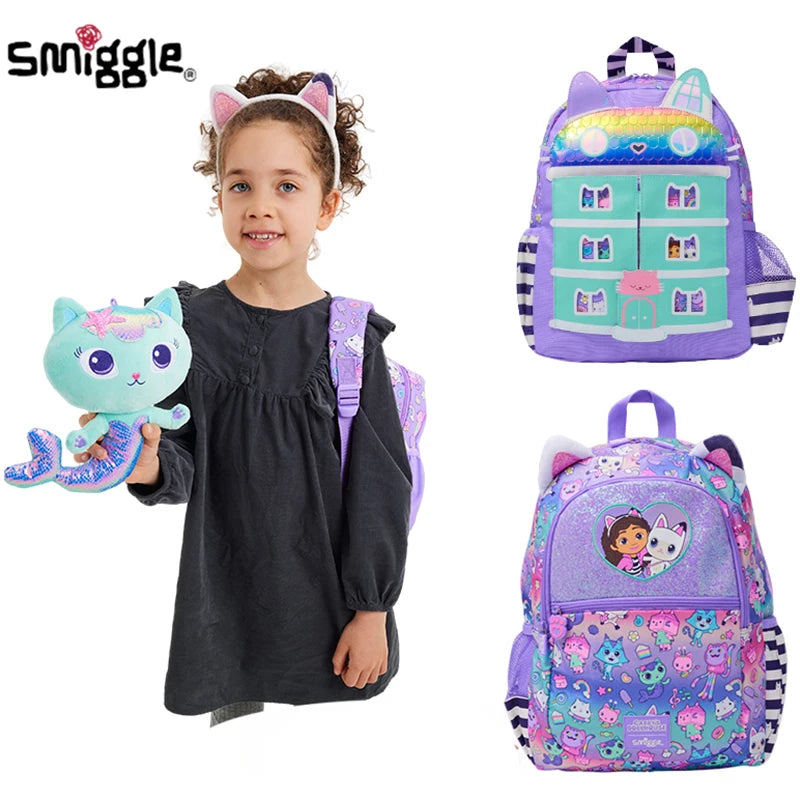 Australia Smiggle Children Gabby Shoulder Backpack Schoolbag Girl Meal Lunch Bag Modeling Bags Semester Water Cup Girl Gift