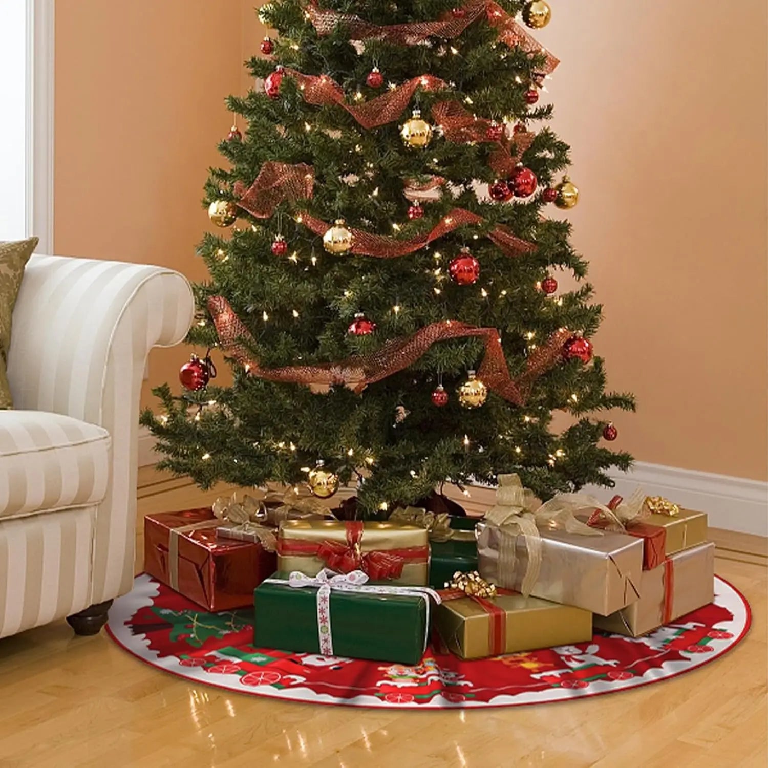 VIKAMA Cartoon Train Christmas Tree Dress Is Light And Cute, Suitable For Christmas And New Year Party Decorations