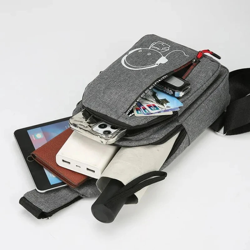 Men's Chest Bag New Casual Fashion Shoulder Bag Male Hand Crossbody Korean Cycling Backpack Bolsa Masculino Bolsa De Ombro