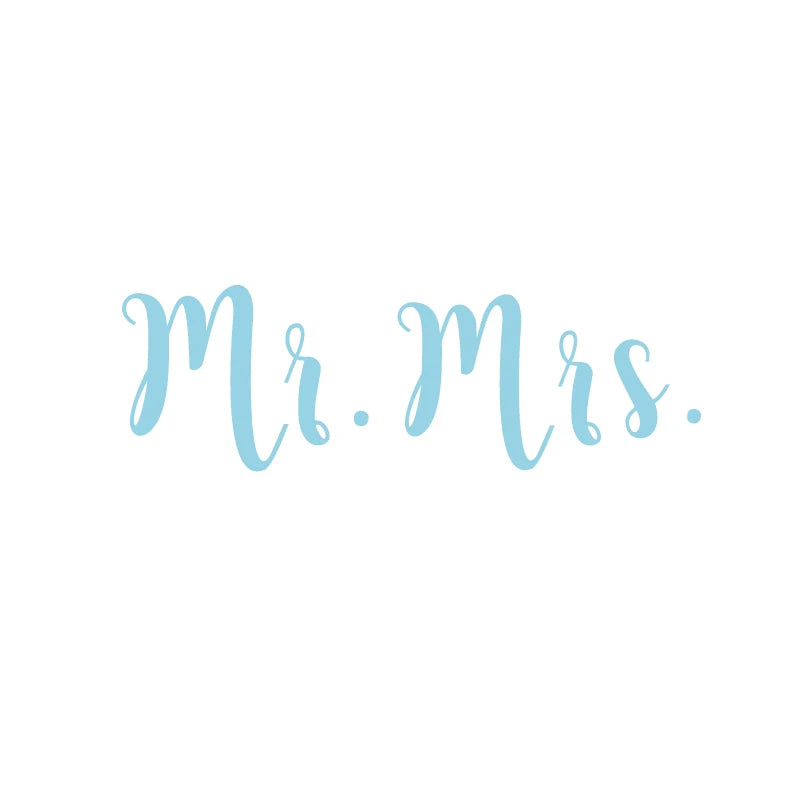 Mr and Mrs Wine Glasses Vinyl Sticker Decals Newlyweds Engagement Wedding Gift Champagne Glass Vinyl Decal Wedding Party Decor