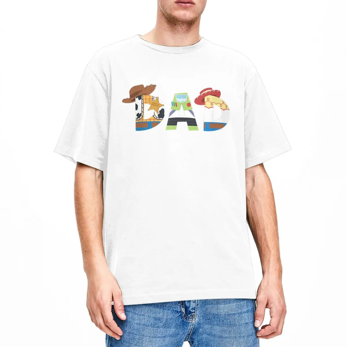 Pixars Toy Story Dad Fathers Day Birthday T-Shirt Man Y2K Funny Cotton T-Shirts Summer O-Neck Novelty Tees