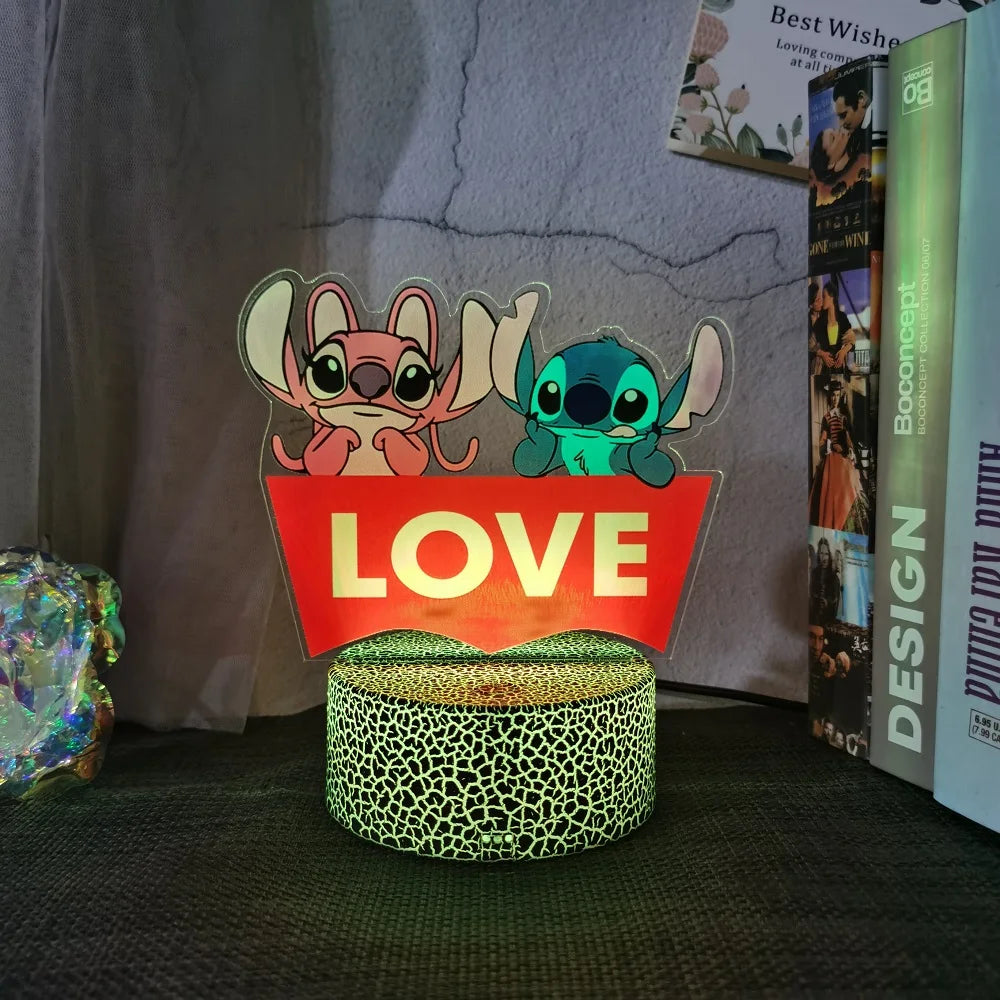 Lilo & Stitch animation cartoon peripheral night light creative children's room decorative table lamp christmas gift