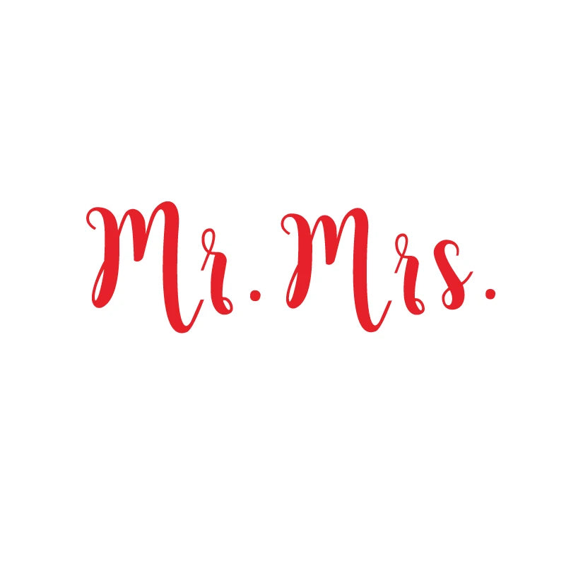 Mr and Mrs Wine Glasses Vinyl Sticker Decals Newlyweds Engagement Wedding Gift Champagne Glass Vinyl Decal Wedding Party Decor
