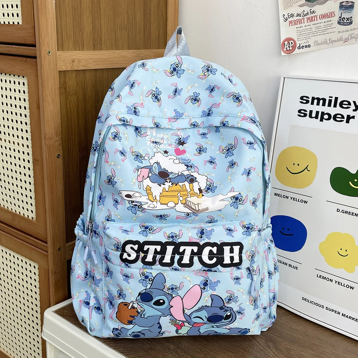 Stitch Backpack, Large Capacity Student Daypack, Essential for Back-to-School