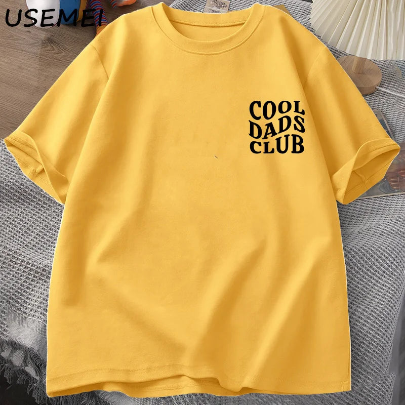 Cool Dads Club Tshirt Father's Day - Husband T-Shirt - Dad To Be T Shirt Men Cotton