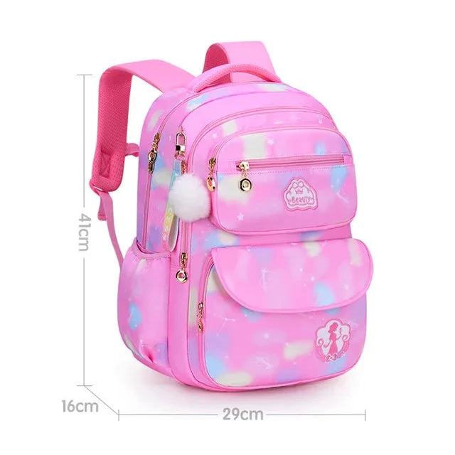 Children's Shoulder Bag Girl Backpack School Bag Purple Travel Teen Schoolbag Primary Kawaii Cute Waterproof Kid Girl Backpack