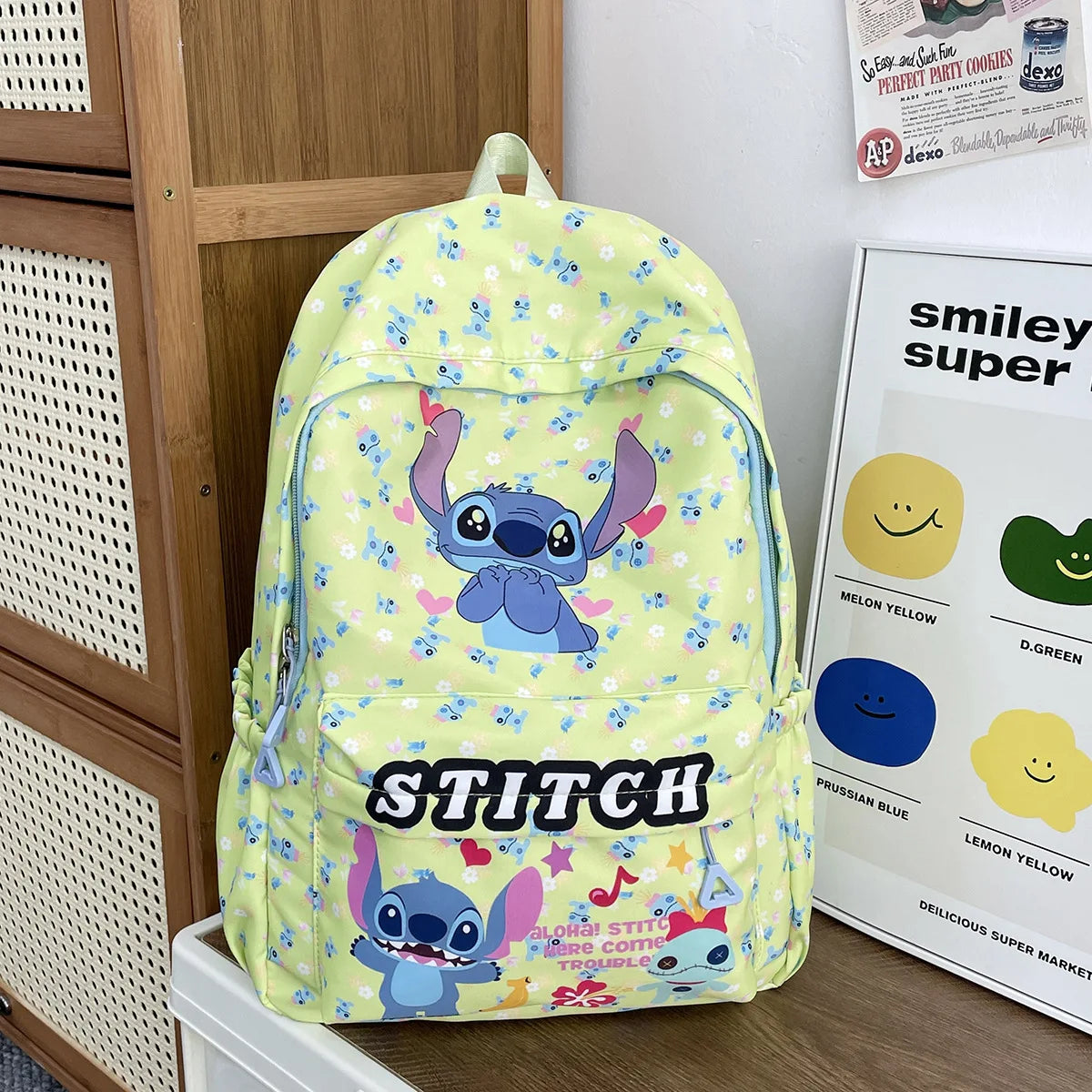 Stitch Backpack, Large Capacity Student Daypack, Essential for Back-to-School