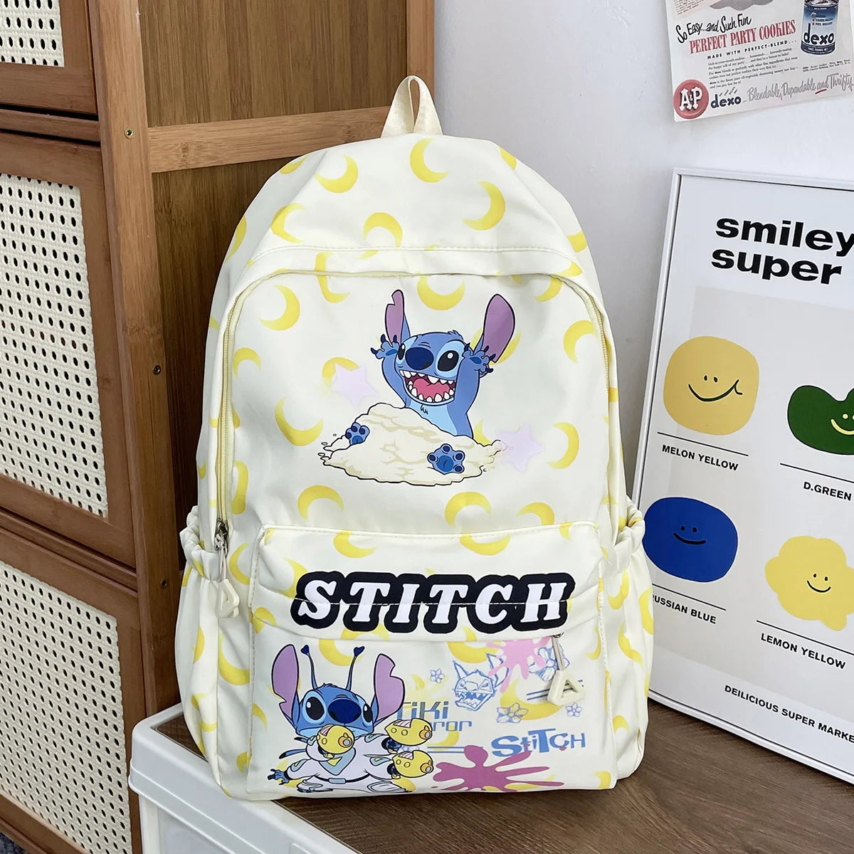 Stitch Backpack, Large Capacity Student Daypack, Essential for Back-to-School