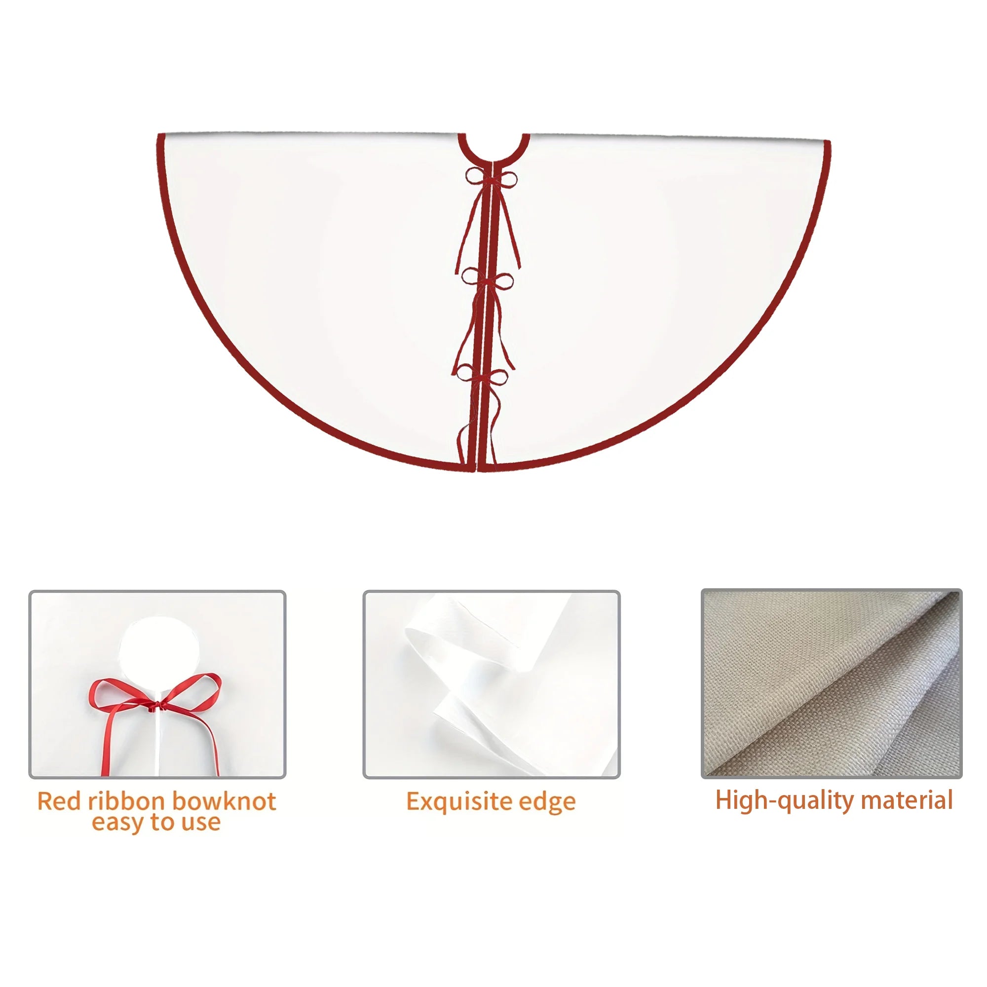 VIKAMA Christmas Black And White Classic Tree Dress Home Decor, Easy To Clean, Washable, For Festive Christmas Tree Gift, Party