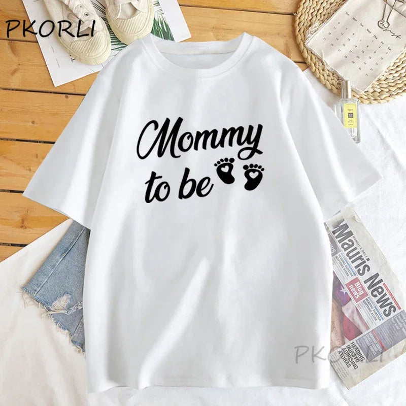 Mommy And Daddy To Be t Shirts - mother father cotton short sleeve t-shirts matching Pregnancy Announcement t shirt