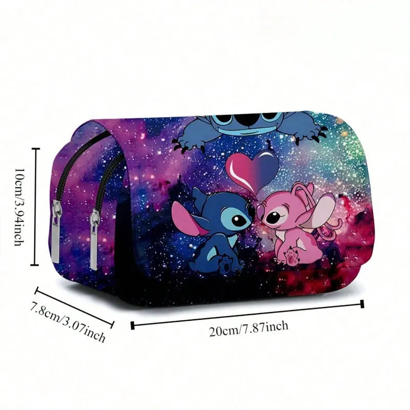 Disney Stitch backpack two-piece set - with Pencil Bag or Makeup Bag or Cosmetic Bag or Vacation Organizer