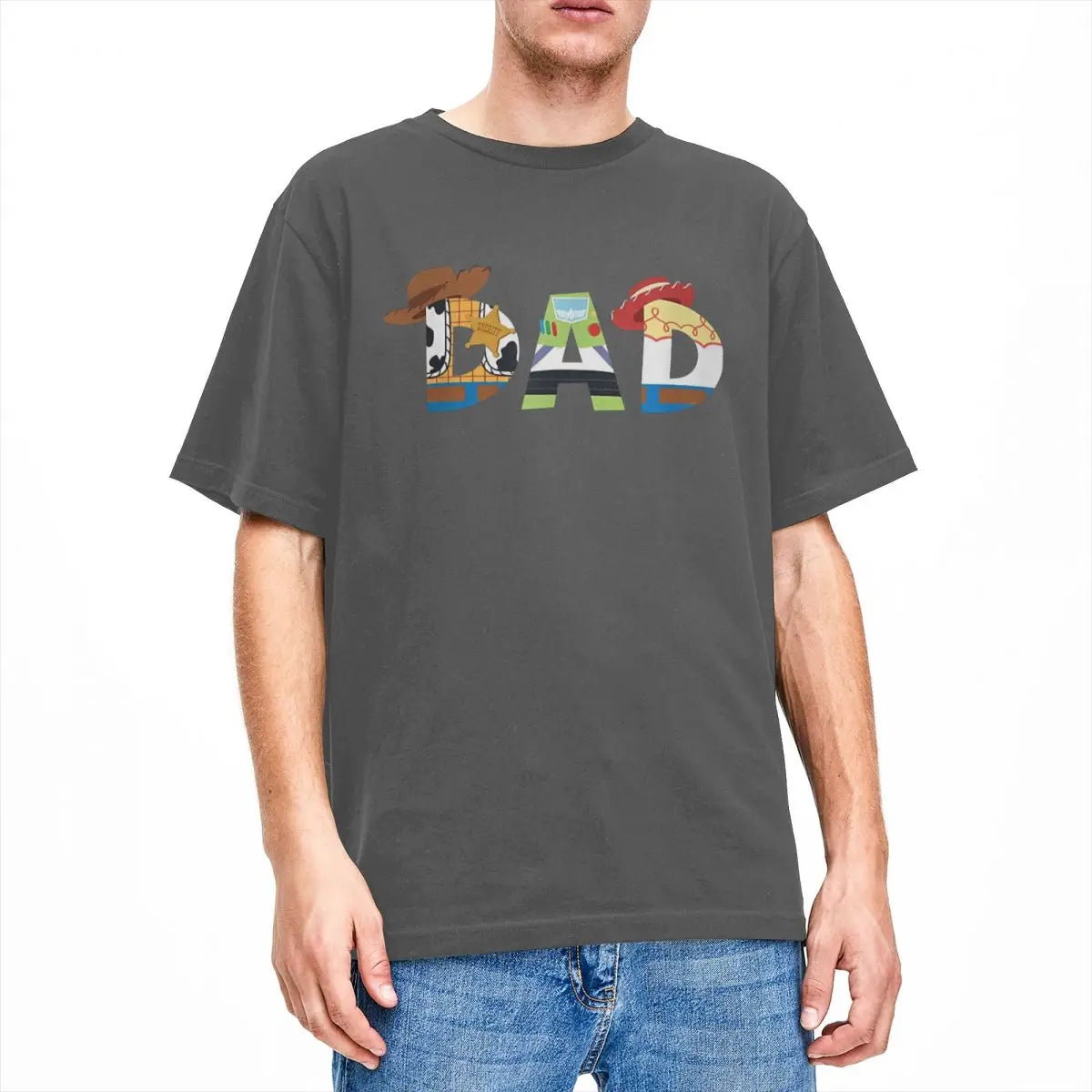 Pixars Toy Story Dad Fathers Day Birthday T-Shirt Man Y2K Funny Cotton T-Shirts Summer O-Neck Novelty Tees