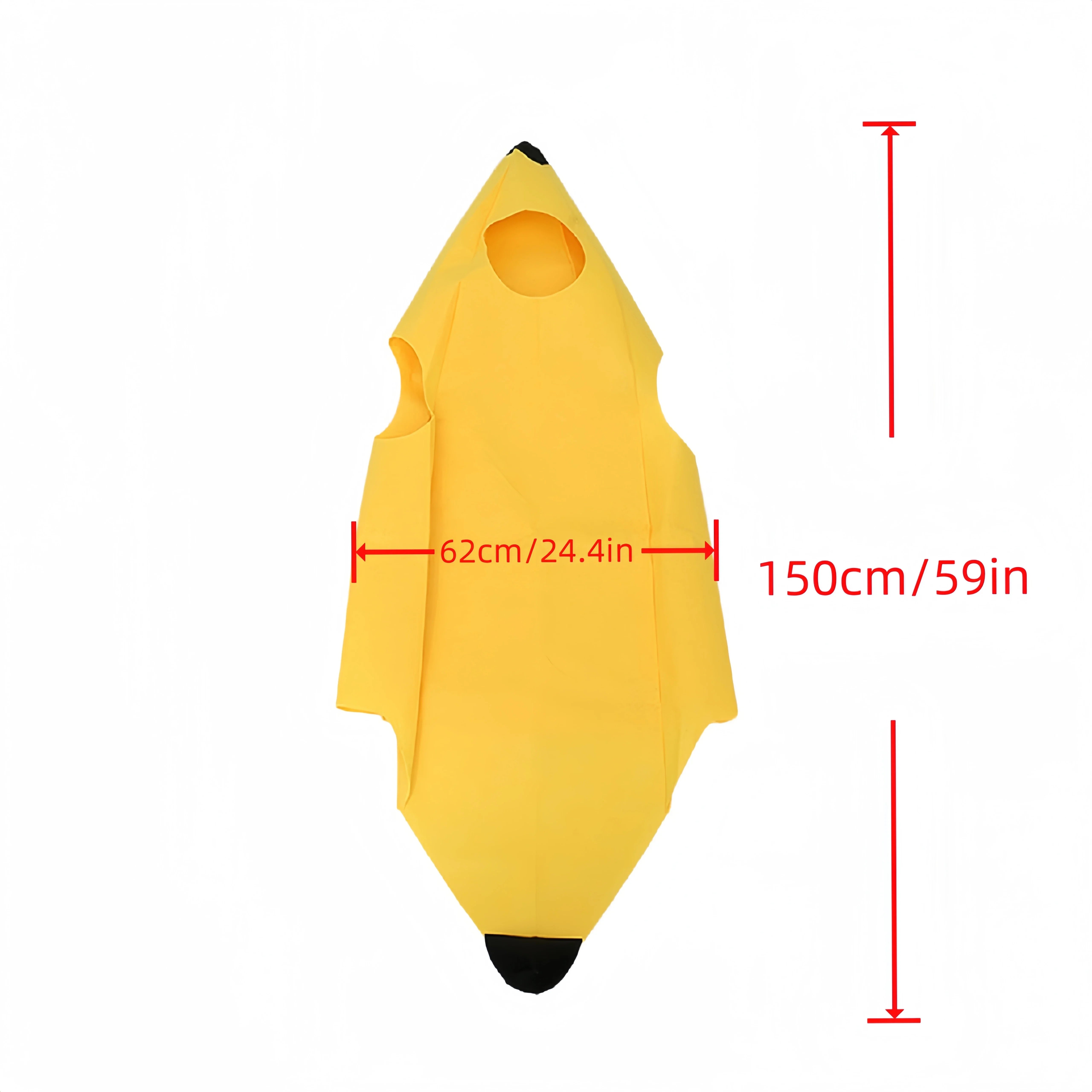Adult Kids Unisex Funny Banana Cosplay Costume Suit Yellow Halloween Fruit Fancy Party Festival Dance Dress Costume