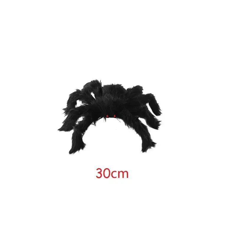 Giant Black Spider Halloween Outdoor Home Bar Party Haunted House Decoration 30cm/50cm/75cm/90cm/125cm/150cm/200cm
