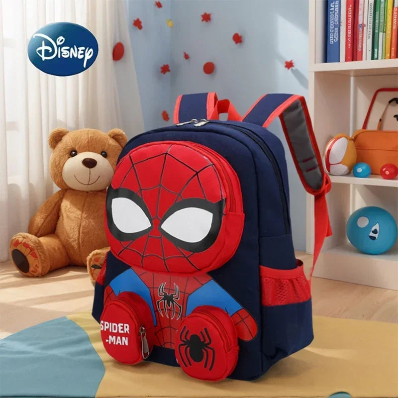 Marvel Spider Man Large Capacity Children's Backpack Stereoscopic Cartoon Multiple Pockets Schoolbag