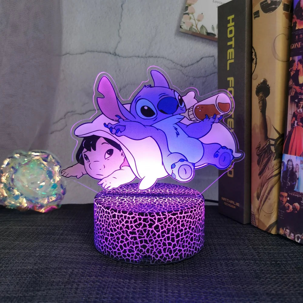Lilo & Stitch animation cartoon peripheral night light creative children's room decorative table lamp christmas gift