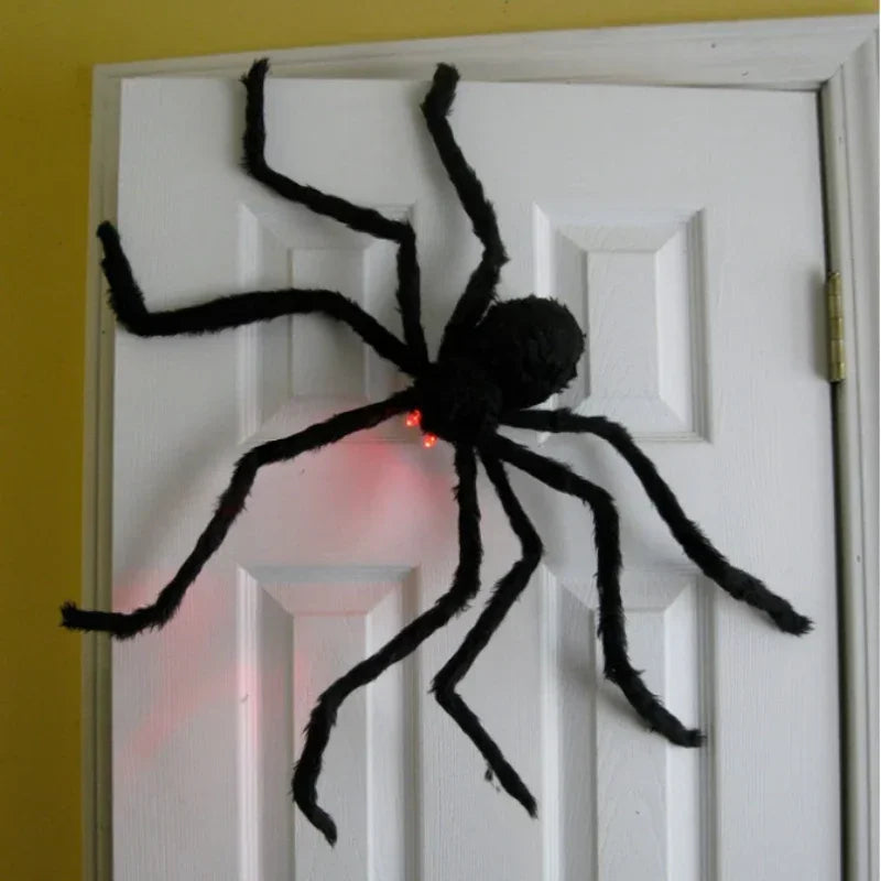 Giant Black Spider Halloween Outdoor Home Bar Party Haunted House Decoration 30cm/50cm/75cm/90cm/125cm/150cm/200cm