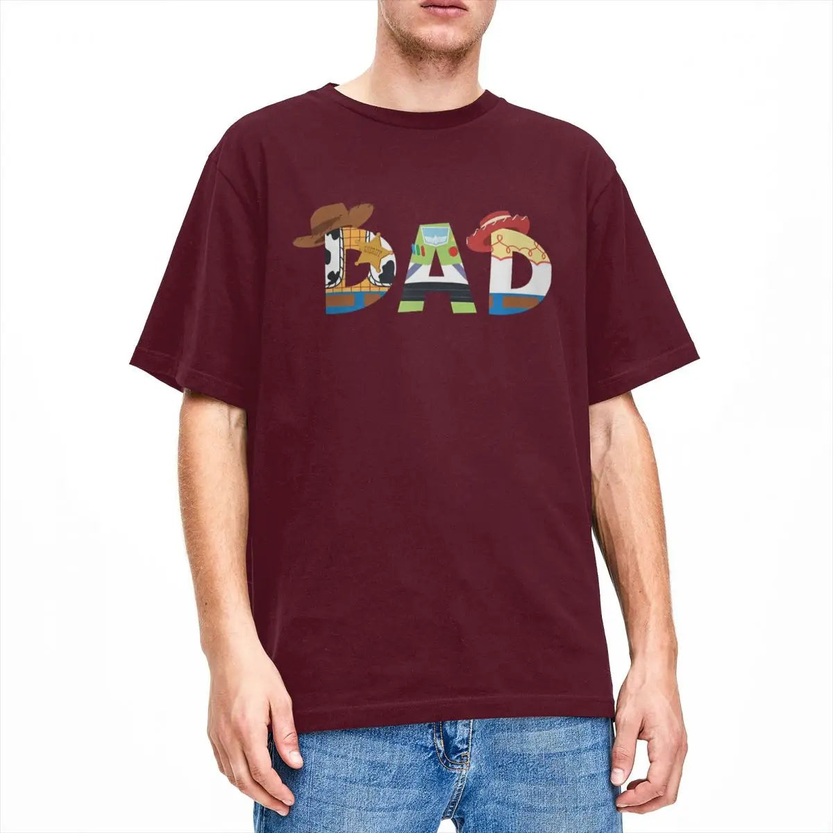 Pixars Toy Story Dad Fathers Day Birthday T-Shirt Man Y2K Funny Cotton T-Shirts Summer O-Neck Novelty Tees