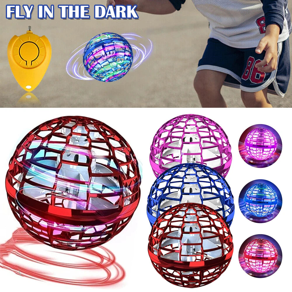 Flying Ball Boomerang Drone Flyorb Magic With LED Lights Gift Hover Ball Fly Nova Orb Flying Spinner Fidget Children Family Toys