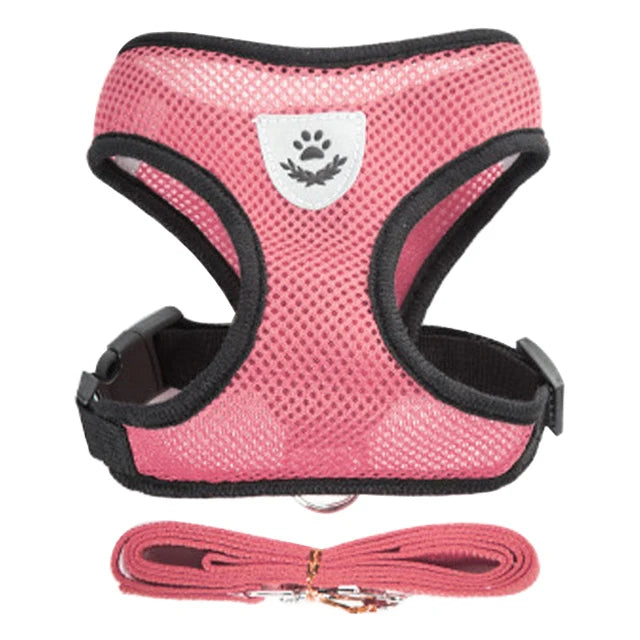 Dog Harness for Small Dogs Cats Adjustable Pet Harness And Leash Set Breathable Vest for Pug Chihuahua Bulldog Dog Accessories