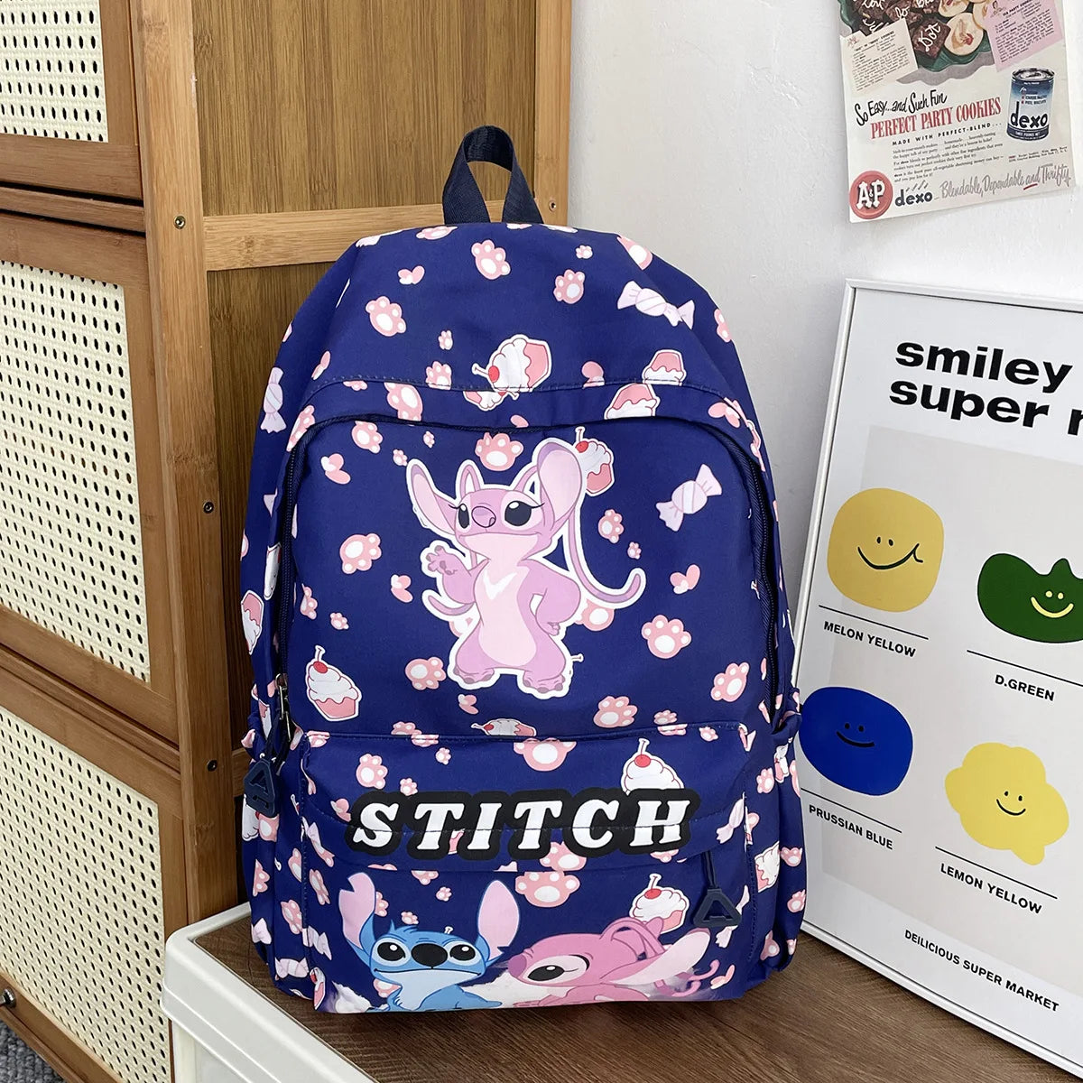 Stitch Backpack, Large Capacity Student Daypack, Essential for Back-to-School