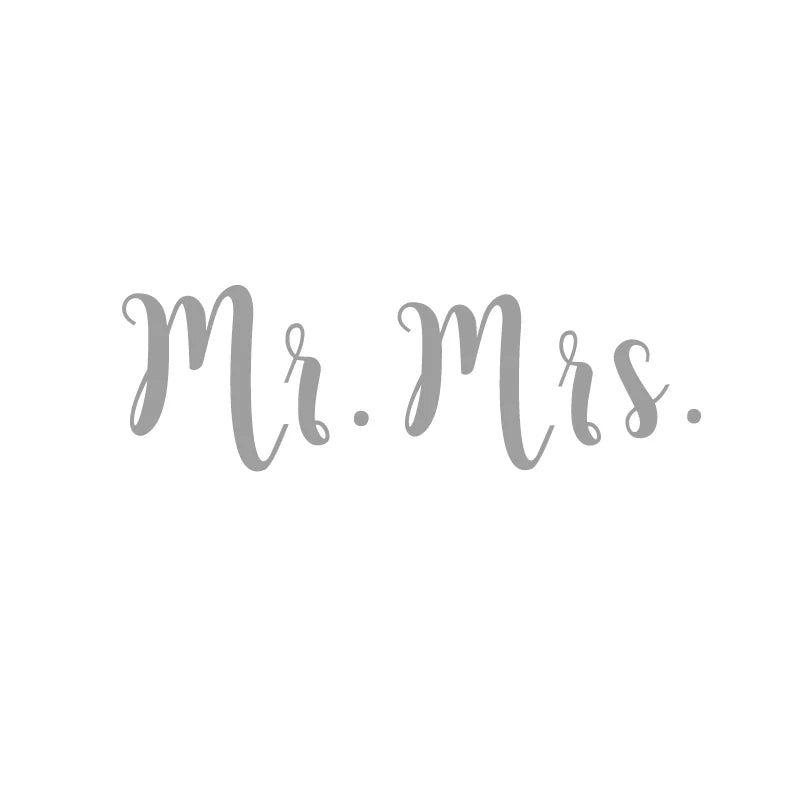 Mr and Mrs Wine Glasses Vinyl Sticker Decals Newlyweds Engagement Wedding Gift Champagne Glass Vinyl Decal Wedding Party Decor