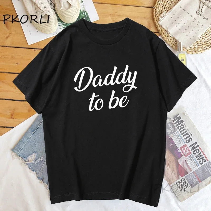 Mommy And Daddy To Be t Shirts - mother father cotton short sleeve t-shirts matching Pregnancy Announcement t shirt