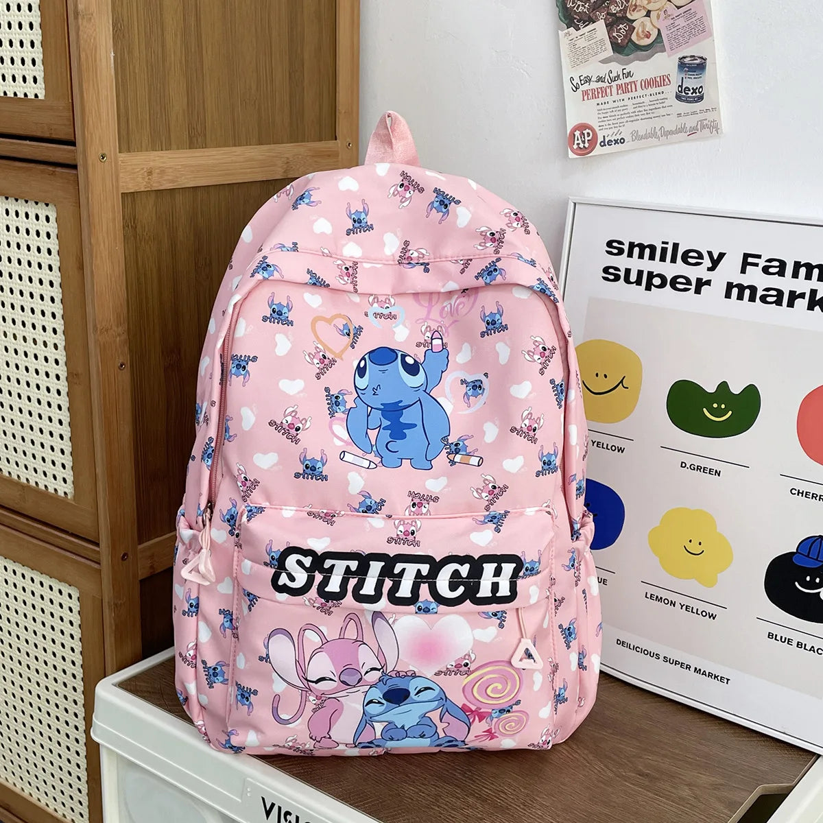 Stitch Backpack, Large Capacity Student Daypack, Essential for Back-to-School