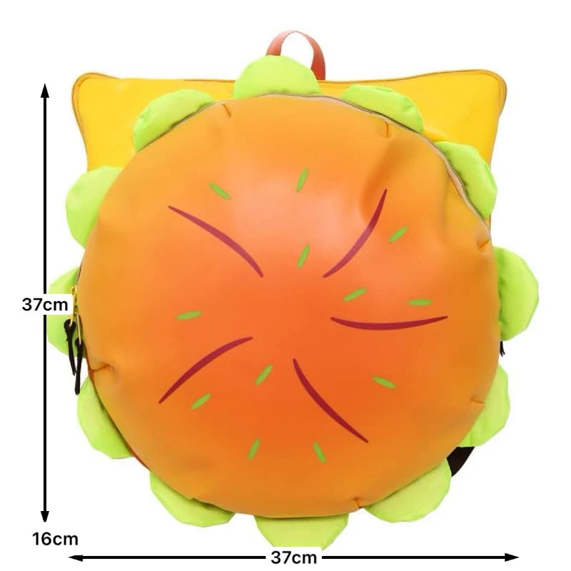 Cartoon Cute Multi-storey Hamburger Travel Backpack Women Large Capacity Personality Waterproof School Backpacks for Girls Gift