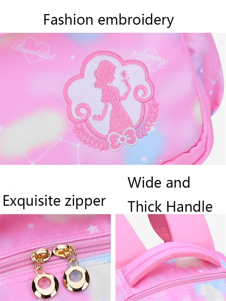 Children's Shoulder Bag Girl Backpack School Bag Purple Travel Teen Schoolbag Primary Kawaii Cute Waterproof Kid Girl Backpack