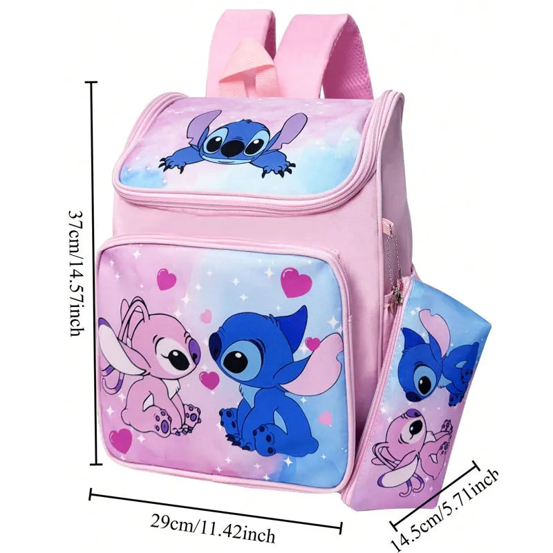 Disney Stitch backpack two-piece set - with Pencil Bag or Makeup Bag or Cosmetic Bag or Vacation Organizer