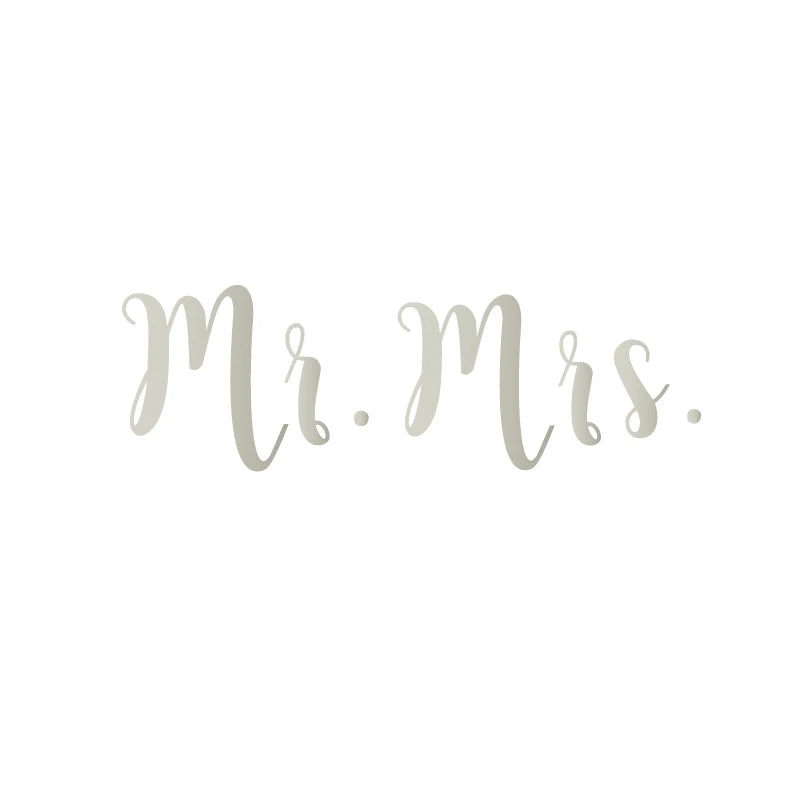Mr and Mrs Wine Glasses Vinyl Sticker Decals Newlyweds Engagement Wedding Gift Champagne Glass Vinyl Decal Wedding Party Decor