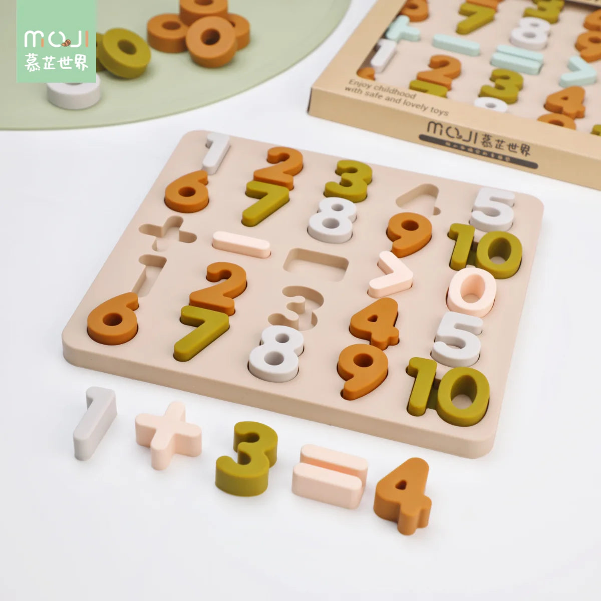 Silicone Montessori Letters Number Puzzle Board Toys Shape Matching For Kids Educational Toys Busy Board Bpa Free Children's Toy