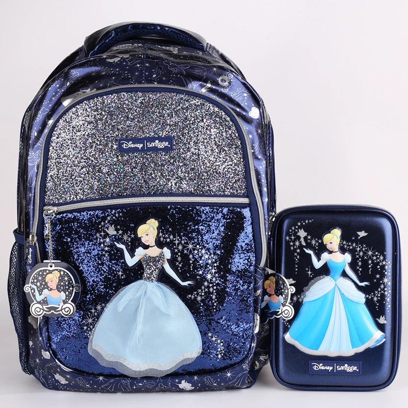 Original Disney Smiggle Australia Cinderella School Bag Children Stationery Student Pen Case Lunch Bag Backpack Children's Gifts