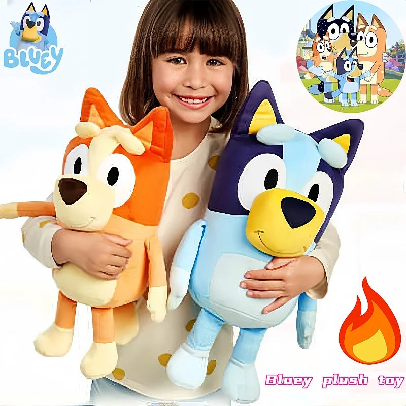 17/28/40cm Bluey & Bingo Family Plush Toys - Cartoon Dog Animals Stuffed Soft Plush Dolls Perfect For Birthday & Christmas Gifts