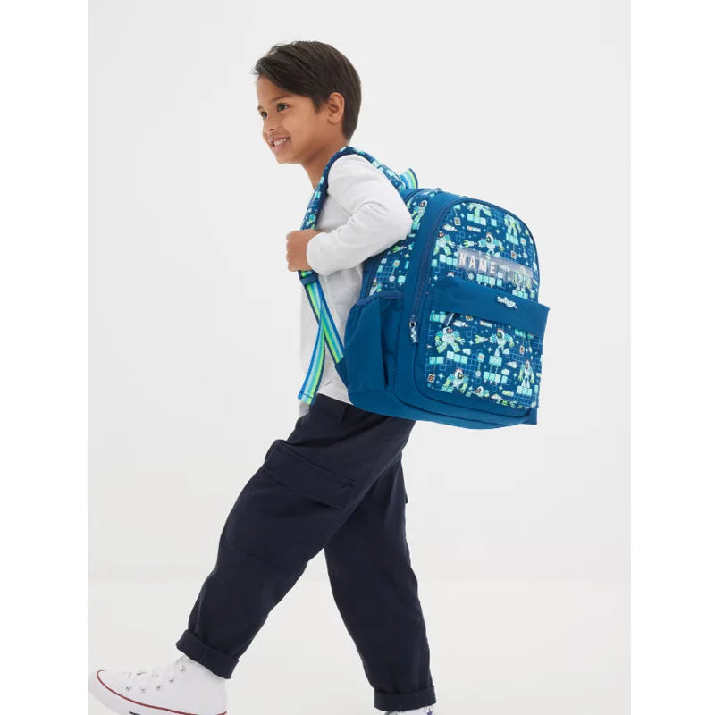Smiggle Medium-Sized Backpack For Elementary School Students, Cartoon School Bag For Boys, Lunch Box Wallet, Student Supplies