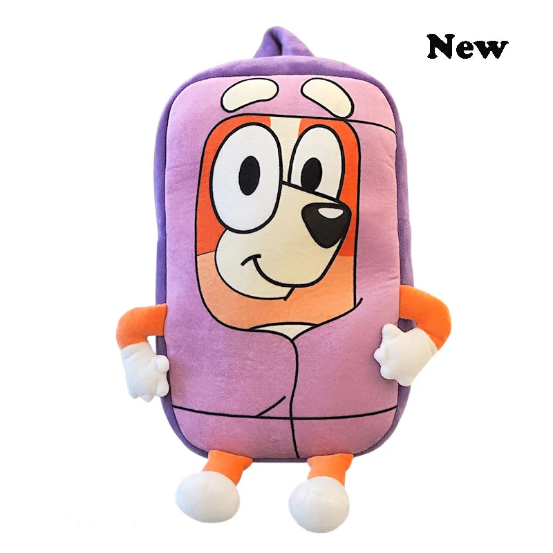Bluey Family Cosplay Kindergarten Children's Cartoon School Bag Bluebin Dog Backpack Kawaii Anime Figure Dog Backpack Children's