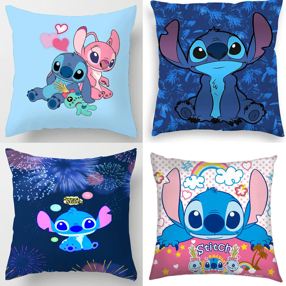 Stitch Double Sided Print Pillowcase Stitch Pillow Pillowcase Children Room Interior Decoration