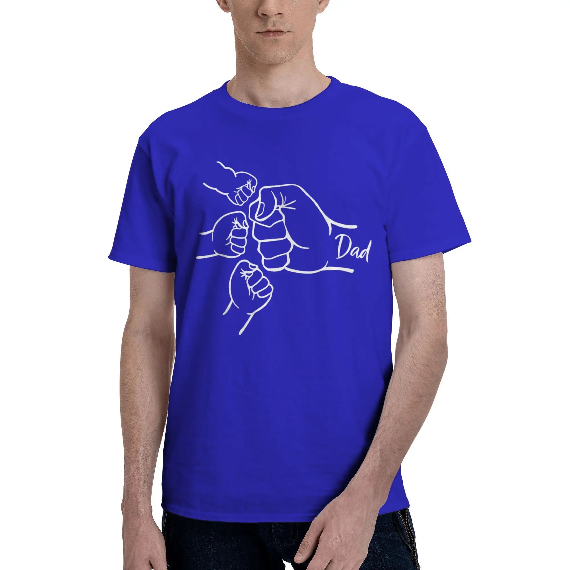 Fist Bump Dad Of Three Father Of 3 - Daddy Happy Father's Day - New Arrival T Shirts