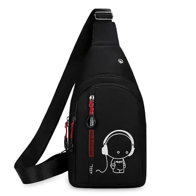 Men's Chest Bag New Casual Fashion Shoulder Bag Male Hand Crossbody Korean Cycling Backpack Bolsa Masculino Bolsa De Ombro