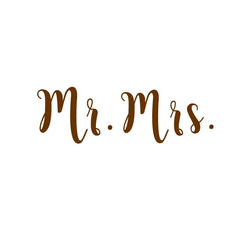 Mr and Mrs Wine Glasses Vinyl Sticker Decals Newlyweds Engagement Wedding Gift Champagne Glass Vinyl Decal Wedding Party Decor