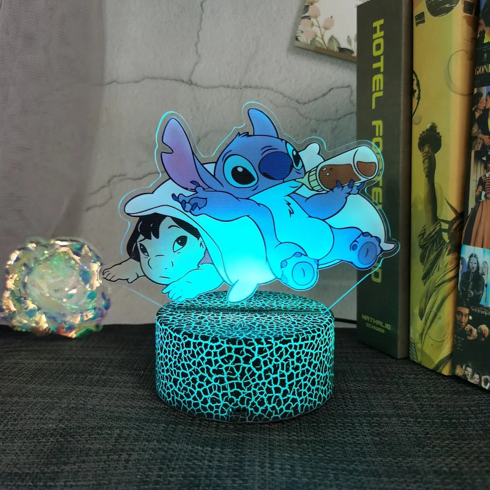 Lilo & Stitch animation cartoon peripheral night light creative children's room decorative table lamp christmas gift
