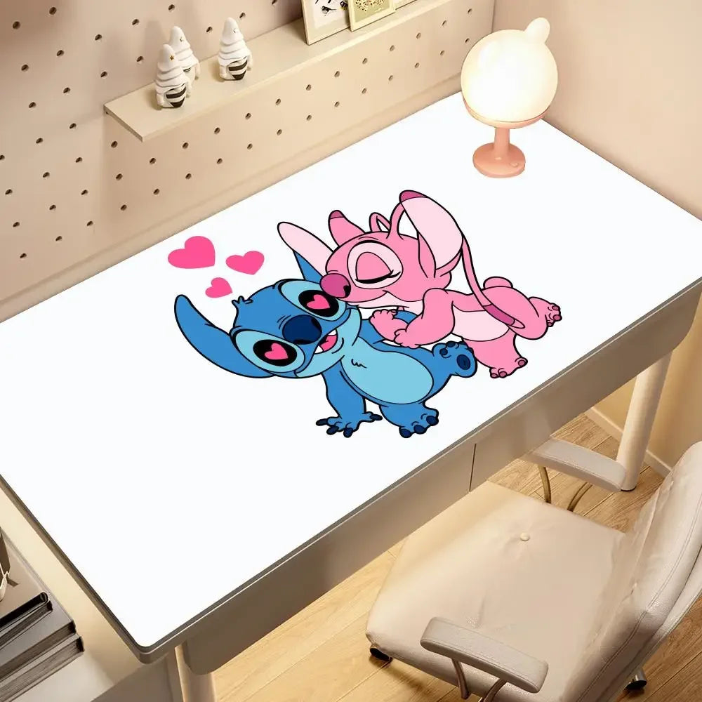 Stitch Anime Mouse Pad Large PC Cartoon Gaming Accessories Protector Office Laptop Non Slip Gamer Cabinet Desk Mat