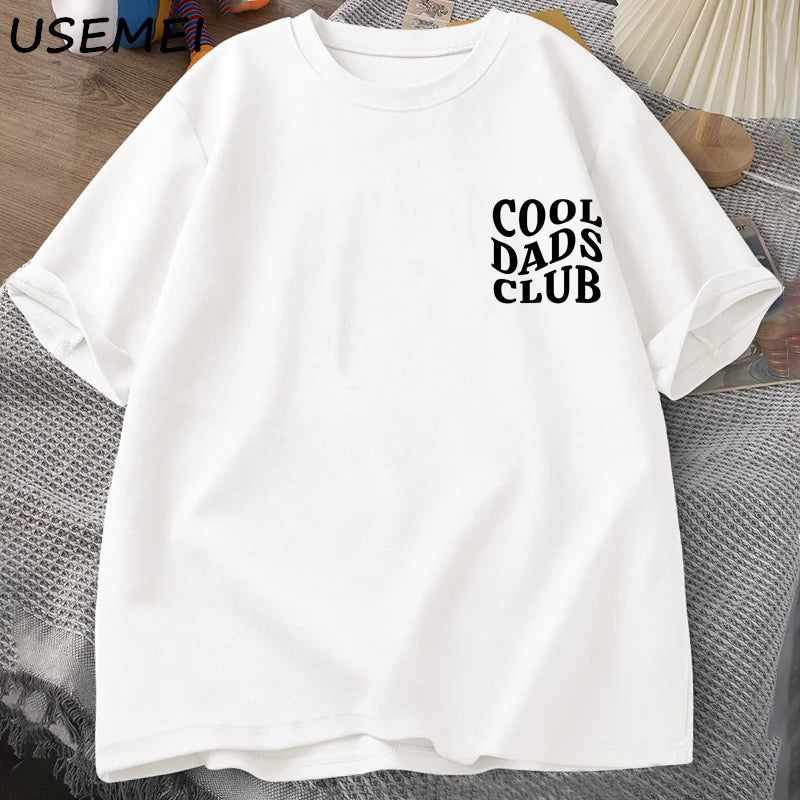 Cool Dads Club Tshirt Father's Day - Husband T-Shirt - Dad To Be T Shirt Men Cotton